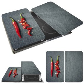 Set di 2 copri stufe in vetro, 52 x 30 cm Cayenne - Wenko