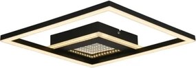 Searchlight 44250BK - plafoniera da soffitto LED dimmerabile QUADRATE LED/24W/230V 36x36 cm