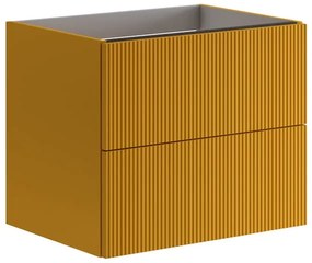 Cassetti in truciolare laccato opaco senape Opera