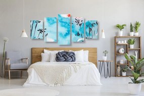Quadri 5 pezzi – Pittura del cielo giapponese