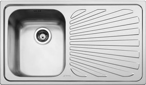 Smeg lavello inox a una vasca gocciolatoio a destra sp861d