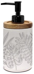 Dispenser per sapone bianco in ceramica 46 ml Amber – douceur d'intérieur