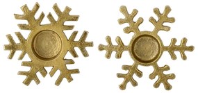 Portacandele in metallo in set per tea light 2 pezzi con motivo natalizio Lisetta - Bloomingville