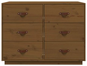 Credenza miele 100x40x75 cm in legno massello di pino