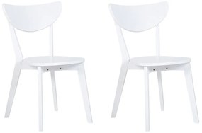 Set di 2 sedie legno bianco ROXBY Beliani