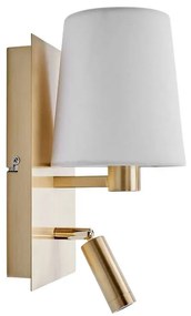 Aiden Applique da Parete White/Brass - Lindby