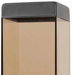 Lampada da esterno moderna grigio scuro con vetro fumé 45 cm - Malios