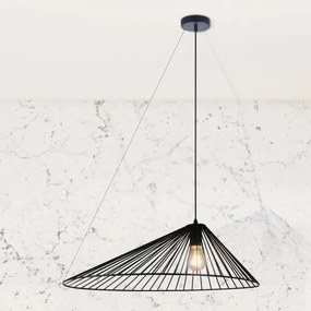 Lampadario a sospensione con filo AURORA 1xE27/20W/230V diametro 60 cm nero
