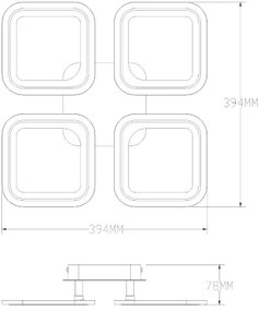 Zuma Line MS232040R-BK-Luce LED dimmerabile STELLAR LED/30W/230V 3000-6000K black+RC