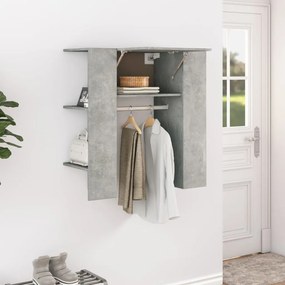 Scaffale Ingresso Grigio Cemento 97,5x37x99cm Legno Multistrato /