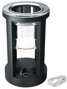 Lampada Portavaso da Tavolo Ricaricabile 2.2W IP54 CCT - Nera