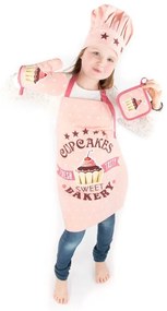 Set da cucina in cotone per bambini 4 pz Cupcakes - Tiseco Home Studio