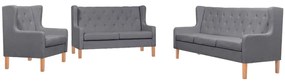 Set Divani 3 Pz İn Tessuto Grigio /