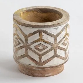 Fioriera in legno di mango Bonari Ø9 cm - Sklum