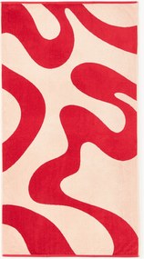 Telo mare in velluto con motivo ondulato Pia