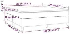 Giroletto a Molle con Materasso Bianco 180x200 cm in Similpelle