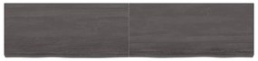 Ripiano muro grigio scuro 180x40x6 cm massello rovere trattato