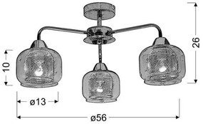 Lampadario a plafone RAY 3xE14/40W/230V
