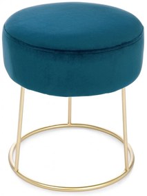 Pouf CLARISSA in velluto blu