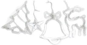 Aigostar - Catena luminosa LED natalizia per esterni 120xLED/6W/230V/8 funzioni 3x0,6m IP44 bianco freddo + telecomando