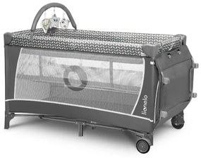 Lionelo - Lettino da viaggio FLOWER Grigio Scandi