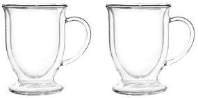 Tazze in set con parete doppia/da latte in vetro 2 pz 250 ml Amo – Vialli Design