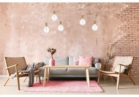 Lampadario a sospensione con filo MIROS 5xE27/60W/230V ragno bianco/oro