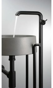 Deante CQS_SU4S - Lavabo da appoggio SILIA diam. 36 cm granito/grigio metallico