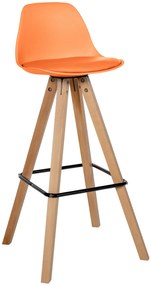 Sgabello Bar Corbin Square İn Ecopelle: Comfort E Raffinatezza Per İl Tuo Spazio / Orange / Natura