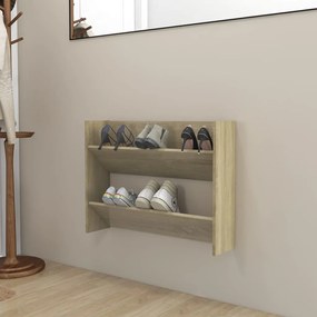 Scarpiera A Muro Rovere Sonoma 80x18x60 Cm İn Legno Multistrato /