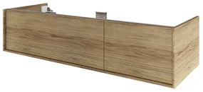 Mobile da bagno sotto lavabo SENSEA Neo Frame rovere satinato L 135 x H 32 x P 48 cm 2 cassetti, lavabo non incluso