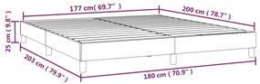 Giroletto a Molle Grigio Scuro 180x200 cm in Tessuto