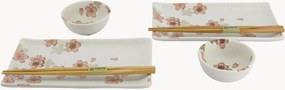 Servizio da tavola per sushi in porcellana Sakura, 2 persone, set da 6