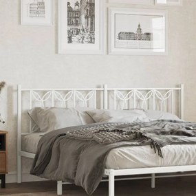 Testiera İn Metallo Bianco 180 Cm /