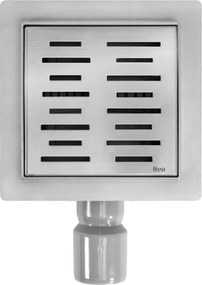 Scarico lineare REA LINE 150x150 Nickel Brush