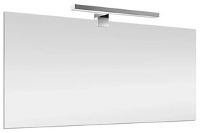 Specchio bagno 100x60 a filo reversibile con lampada naturale 50 cm