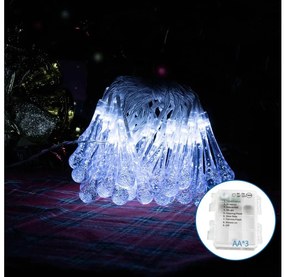 Aigostar - Catena decorativa da esterno LED 50xLED/8 funzioni 5,3m IP44 bianco freddo