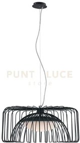 Lampadario a sospensione led cougar in metallo nera 24w 2740lm 4000...