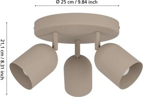 Eglo 44163 - Lampada a spot TILSTON 3xE14/40W/230V beige