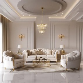 Brilagi - LED Lampadario di cristallo a sospensione con catena MOZART 5xE14/40W/230V oro