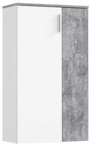 Scarpiera ETON bianco/grigio effetto cemento