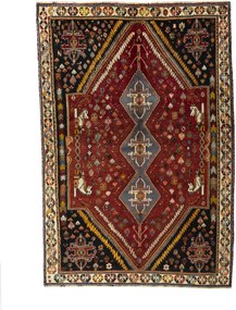 Shiraz Tappeto persiano 270x190 Rosso (Iran) Annodato A Mano