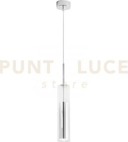 Lampadario a sospensione taboo cromo 1 luce attacco gu10 7x170cm in...