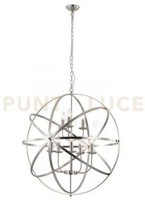 Ciondolo orbit 8lt, metallo argento satinato