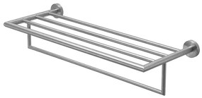 Mensola portasalviette doppia Gedy serie Project in acciaio inox satinato