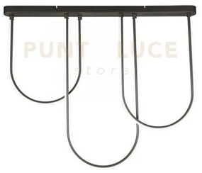 Campanello led a filo in metallo nero opaco