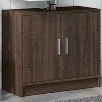 Mobile Lavabo Rovere Fumo 63x29x55 cm in Truciolare 848100