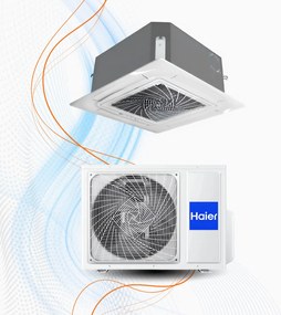 Climatizzatore Haier Cassetta 620 A 4 Vie 62x62 Mono Inverter R-32 WiFi, 18.000 / Nero