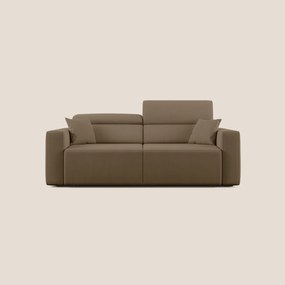 Orwell divano con seduta estraibile in microfibra smacchiabile T11 marrone