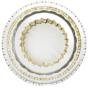 Plafoniera Led 108W Rotonda Bianca e Oro CCT luce regolabile M LEDME